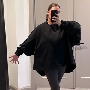 Black Oversized Cotton Jacket w/ pockets, Mexico City Designer, XL